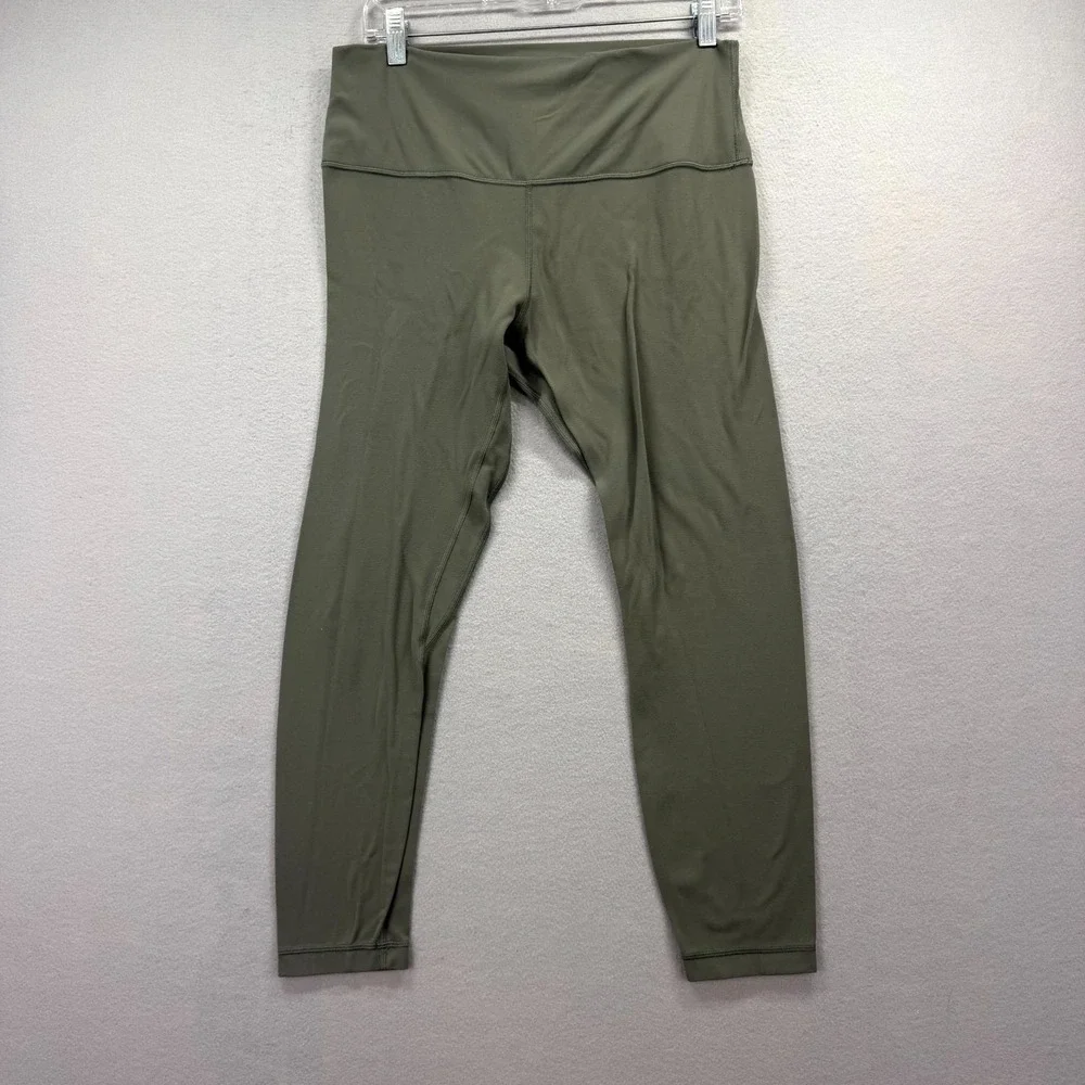 Lululemon Align Crop Leggings Womens‎ 12 Fits 30x26* Green Base Layer High Waist